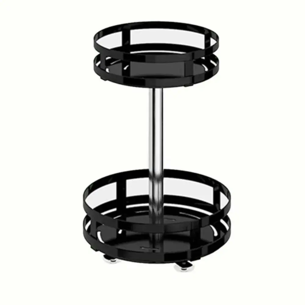 Viviendo Round Rotating Spice Rack Organsier for Pantry, Kitchen Countertop, Multitiered in Stainless Steel