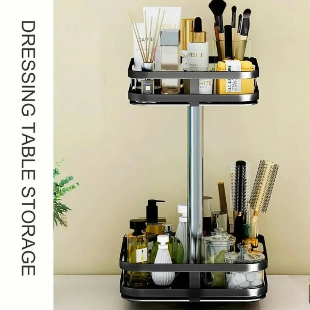 Viviendo Square Rotating Spice Rack Organiser for Pantry, Kitchen Countertop,  Multitiered in Carbon Steel