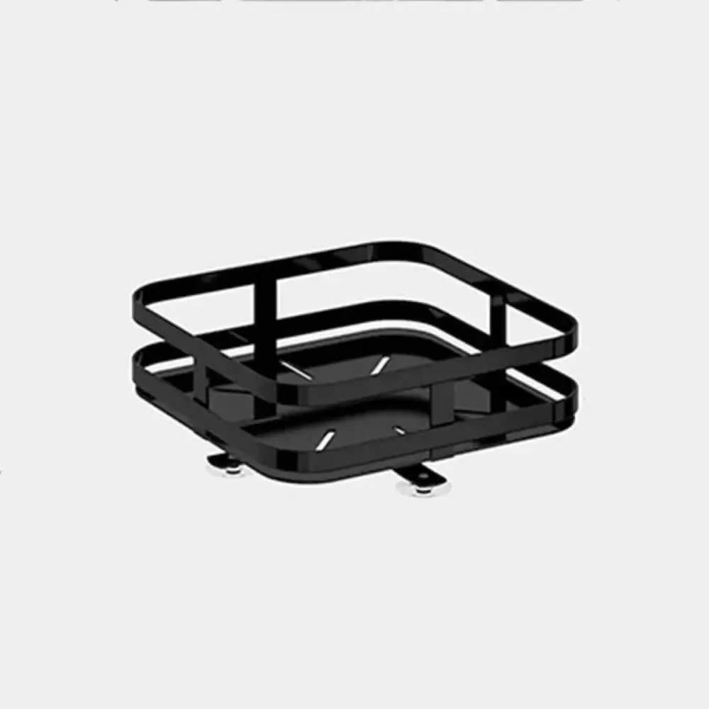 Viviendo Square Rotating Spice Rack Organiser for Pantry, Kitchen Countertop,  Multitiered in Carbon Steel