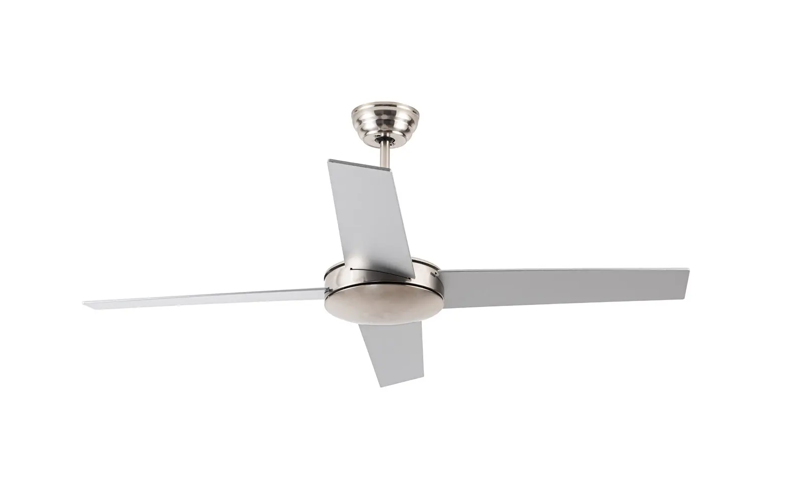 Viviendo 52 Inch 4 Blade Ceiling Fan with 3 Speed Remote Control - Silver