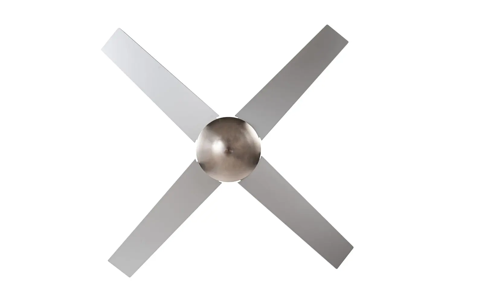 Viviendo 52 Inch 4 Blade Ceiling Fan with 3 Speed Remote Control - Silver