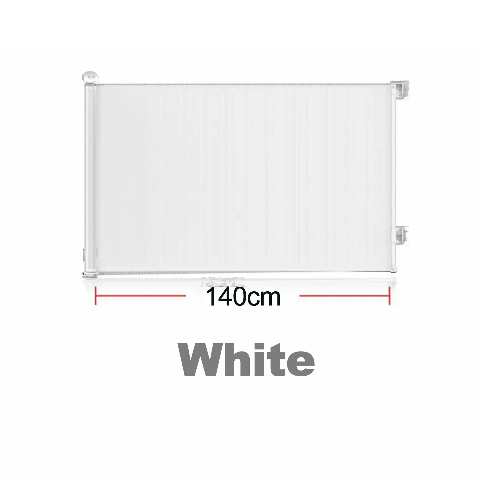 Viviendo 140cm Retractable Stair and Door Safety Gate Fence for Baby & Pet - White