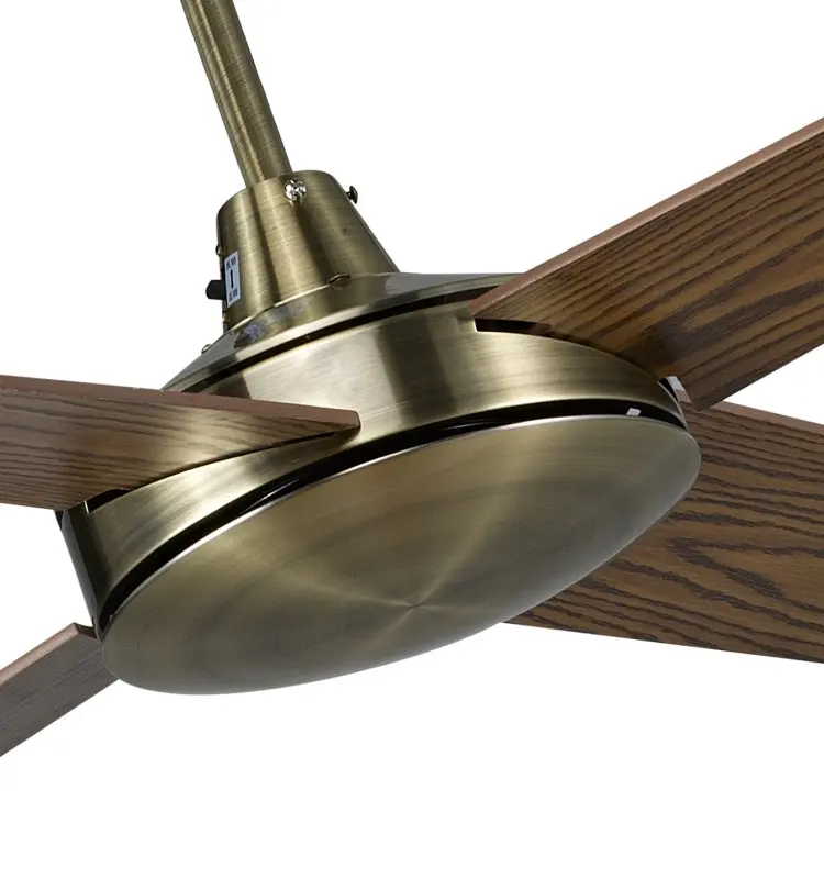 Viviendo 52 Inch 4 Blade Ceiling Fan with 3 Speed Remote Control - Brown