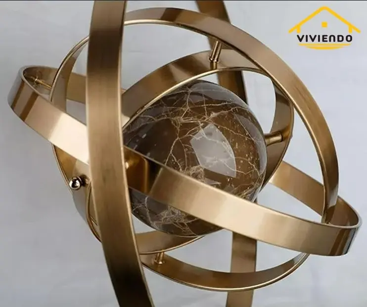 Viviendo Planetary Bronze & Marble Globe of world Ornament