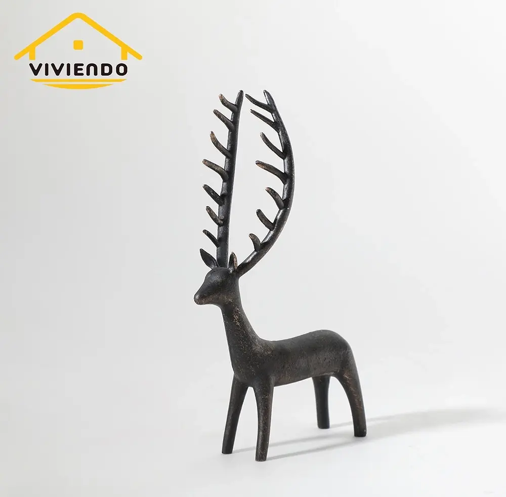 Viviendo Tin Decorative Deer Art Sculpture