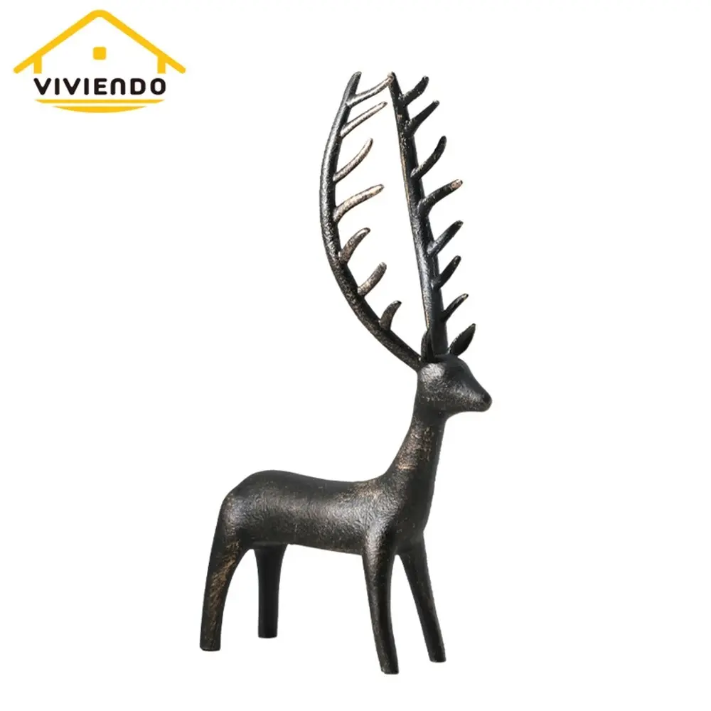 Viviendo Tin Decorative Deer Art Sculpture