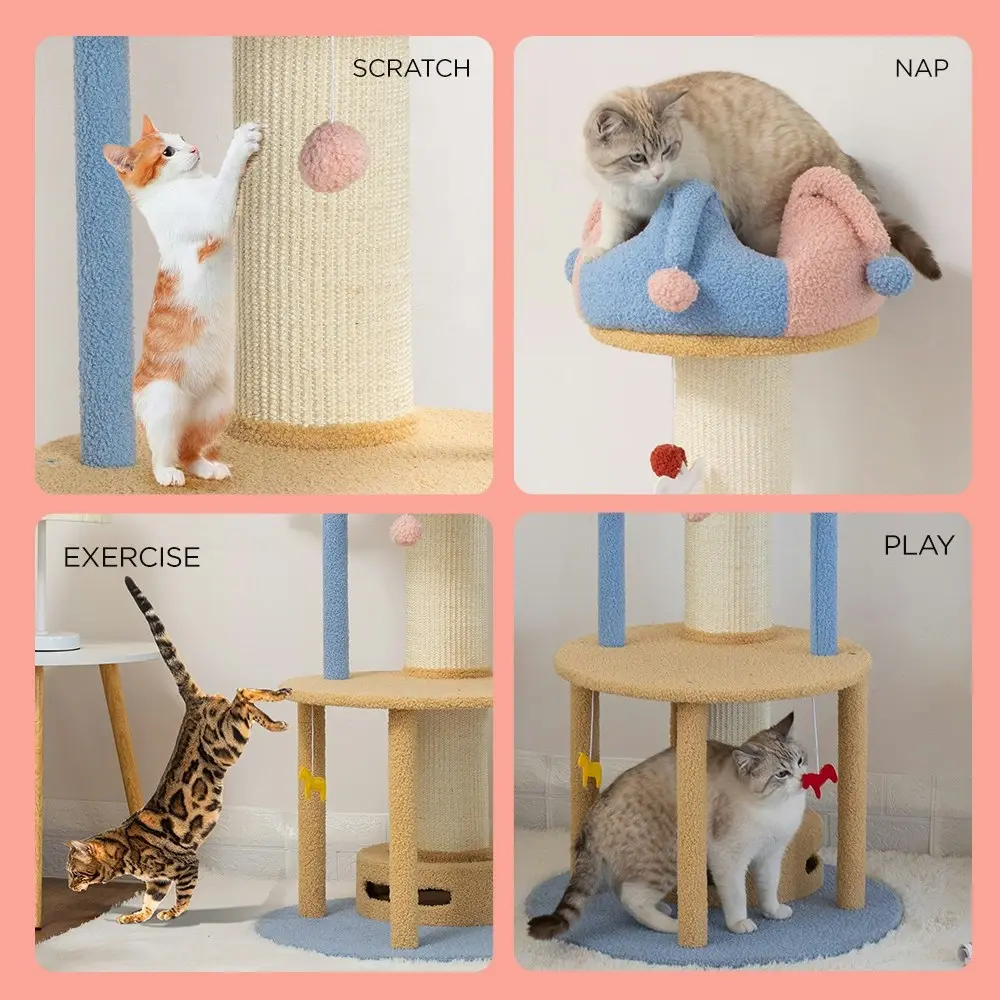 Furbulous 1.27m Cat Tower Climbing Tree and Multi Level Scratching Post Circus Style