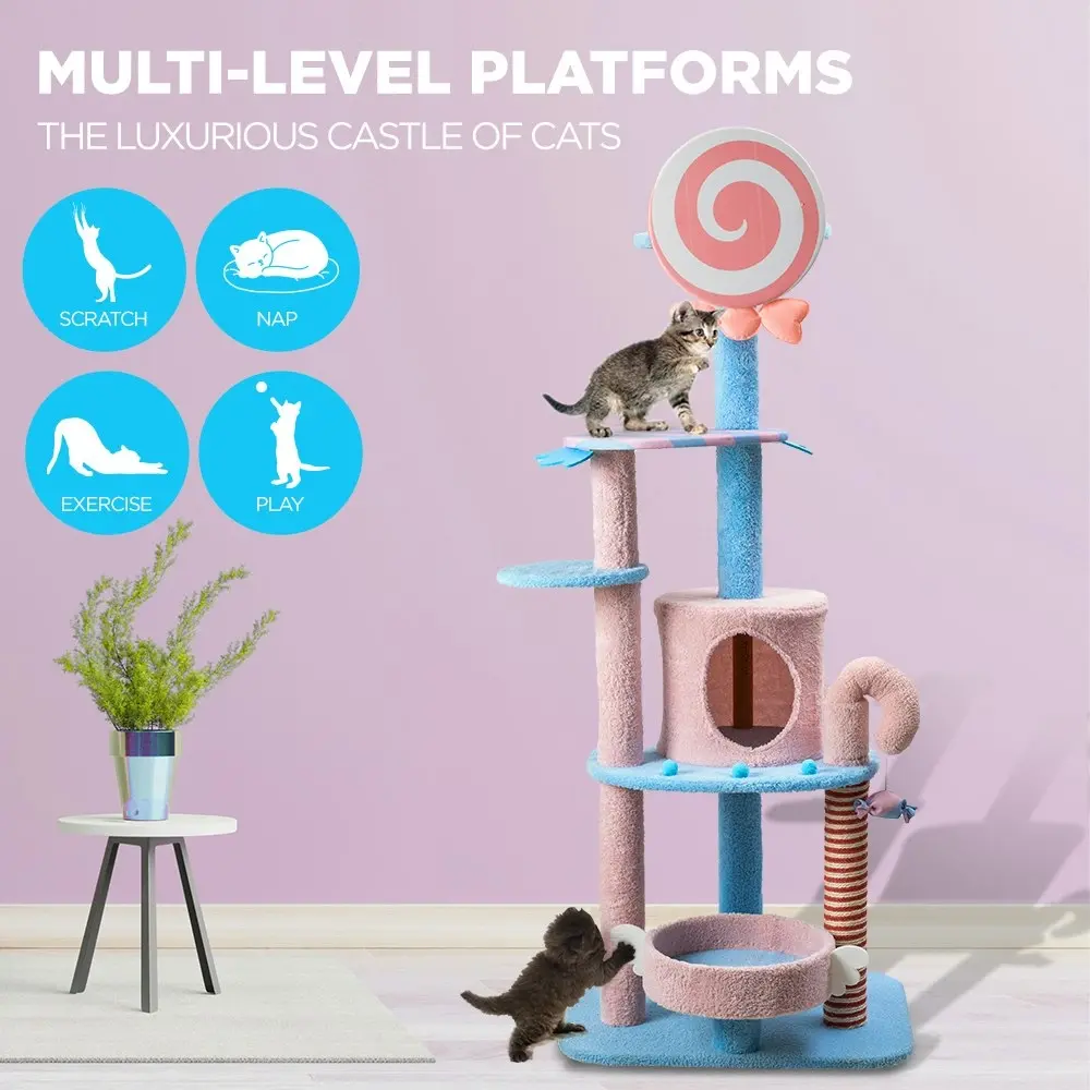 Furbulous 1.52m Lollipop Style Cat Tree Tower & Scratching Post