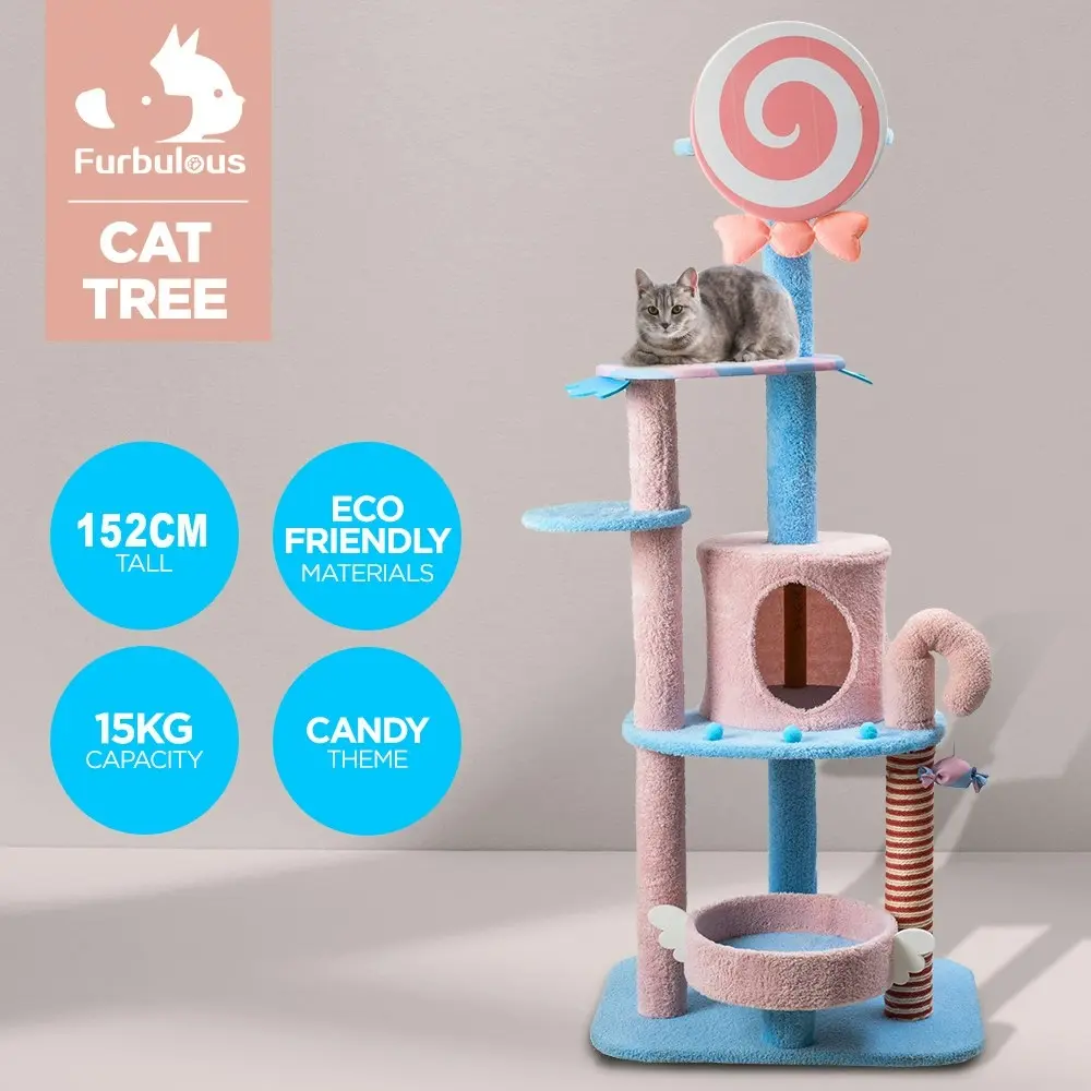 Furbulous 1.52m Lollipop Style Cat Tree Tower & Scratching Post