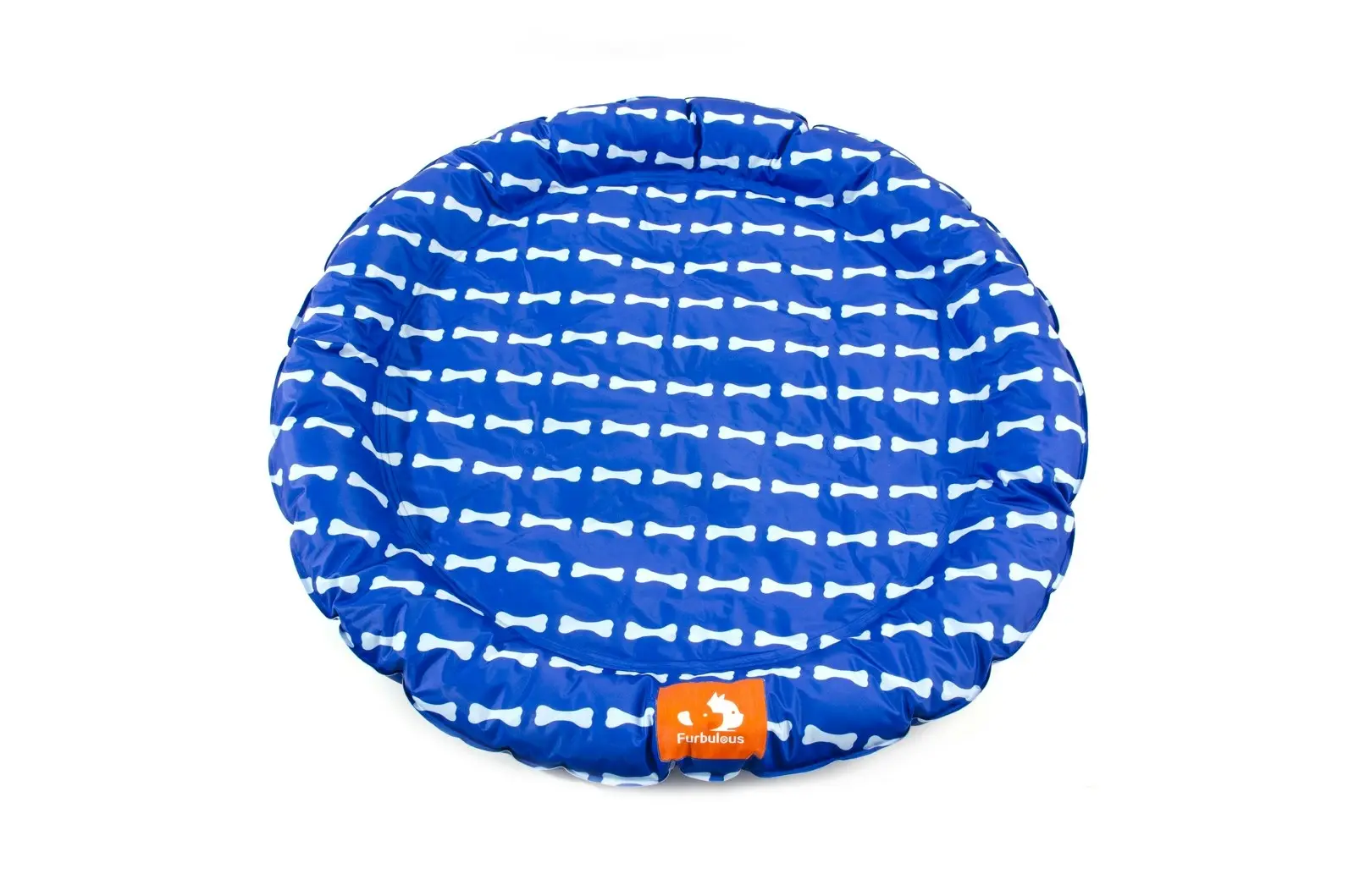 Furbulous 86cm Round Pet Cooling Bed Dog or Cat Non-Toxic Cooling Mat for Summer - Blue