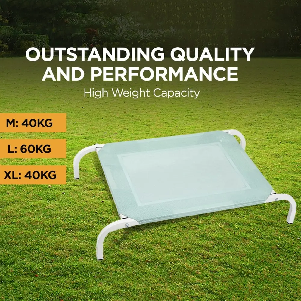 Furbulous Elevated Cooling Pet Bed Steel Frame Trampoline Indoor Outdoor Pets Dogs Medium - Mint