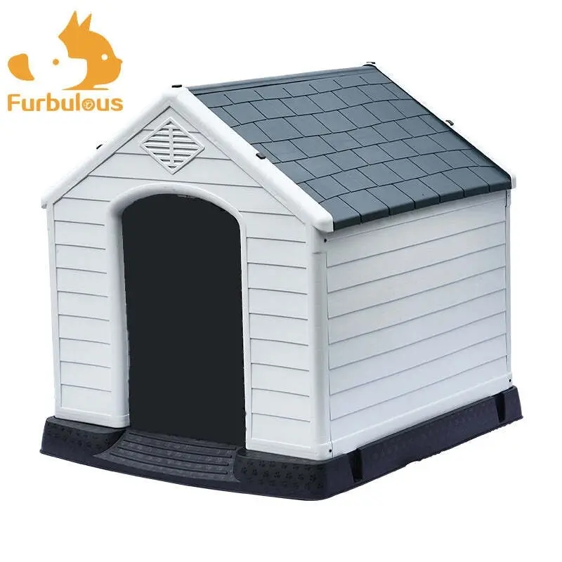 Furbulous Dog Kennel and Indoor Outdoor Heavy Duty Dog House - Slate Roof