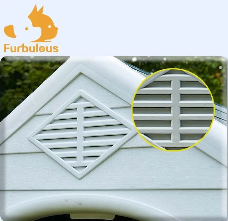 Furbulous Dog Kennel and Indoor Outdoor Heavy Duty Dog House - Slate Roof