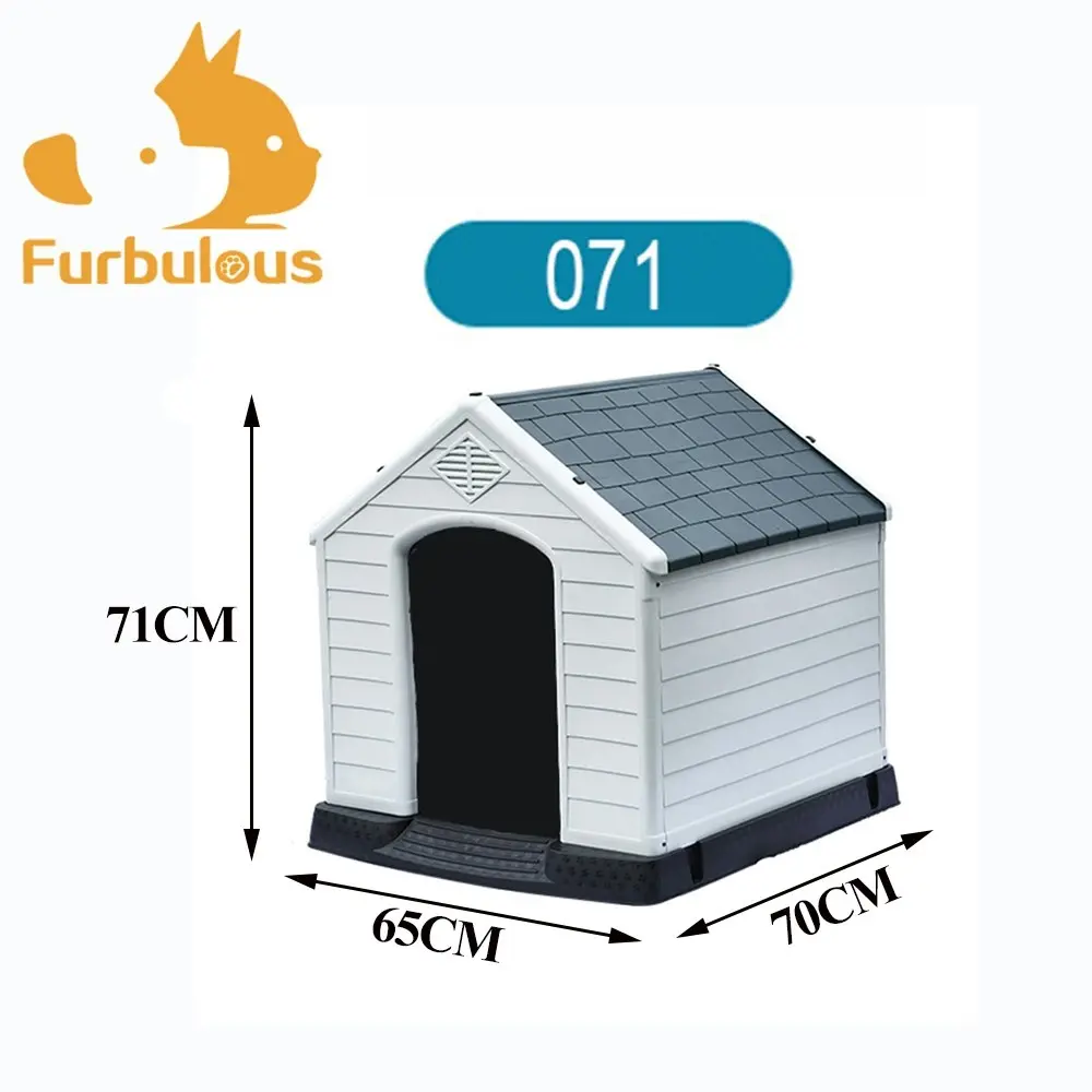 Furbulous Dog Kennel and Indoor Outdoor Heavy Duty Dog House - Slate Roof