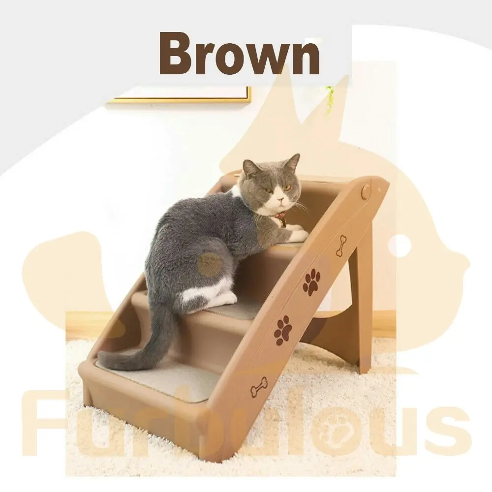 Furbulous Foldable Pet Stairs Portable Lightweight Indoor Ladder for Dog or Cat