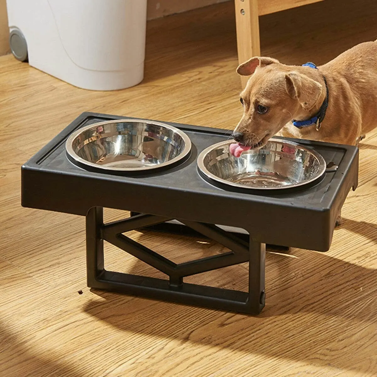 Furbulous Dual Pet Feeding Bowls and Stand with Adjustable Height