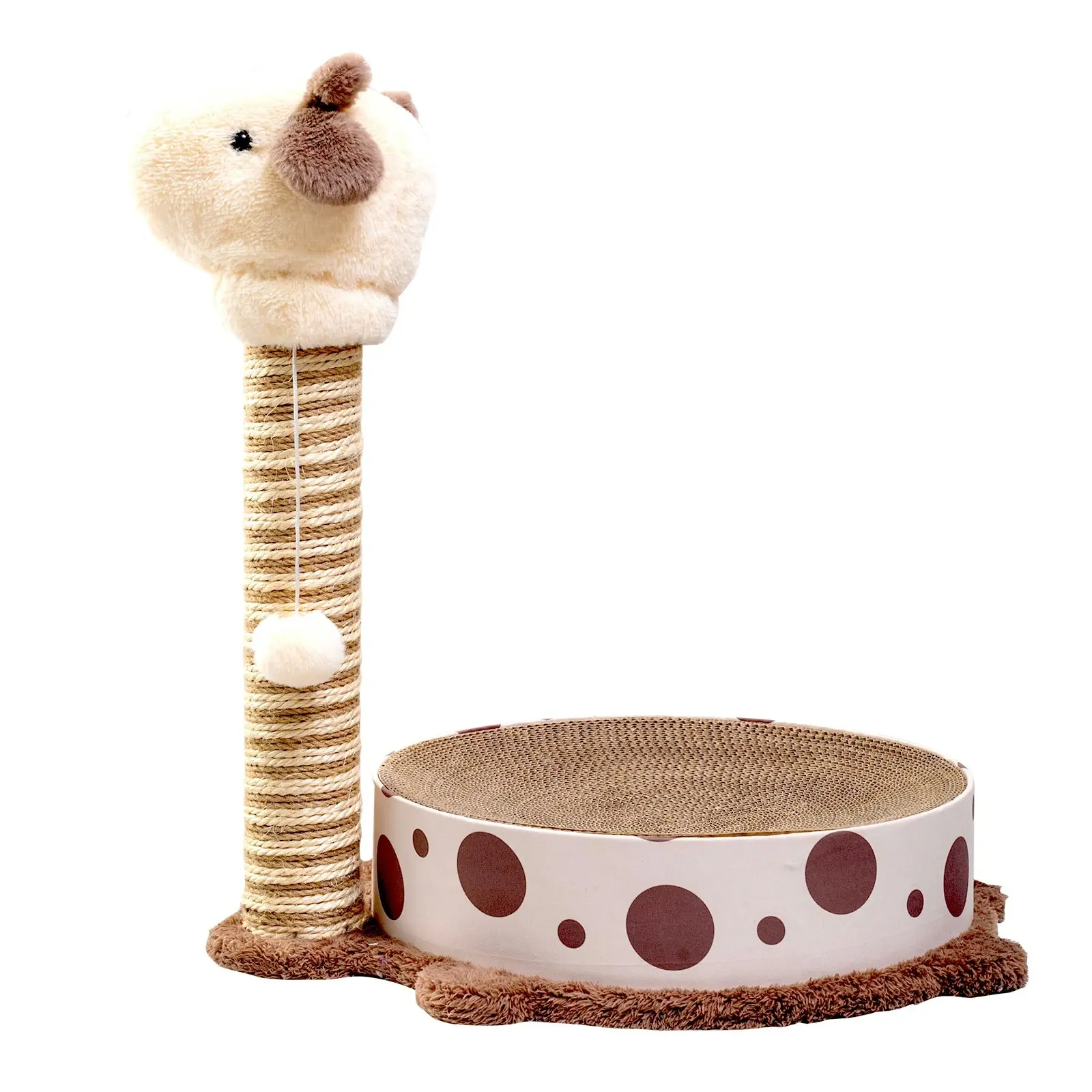 Furbulous Giraffe Cat Scratching Post Sisal Vertical Cat Scratcher Toy