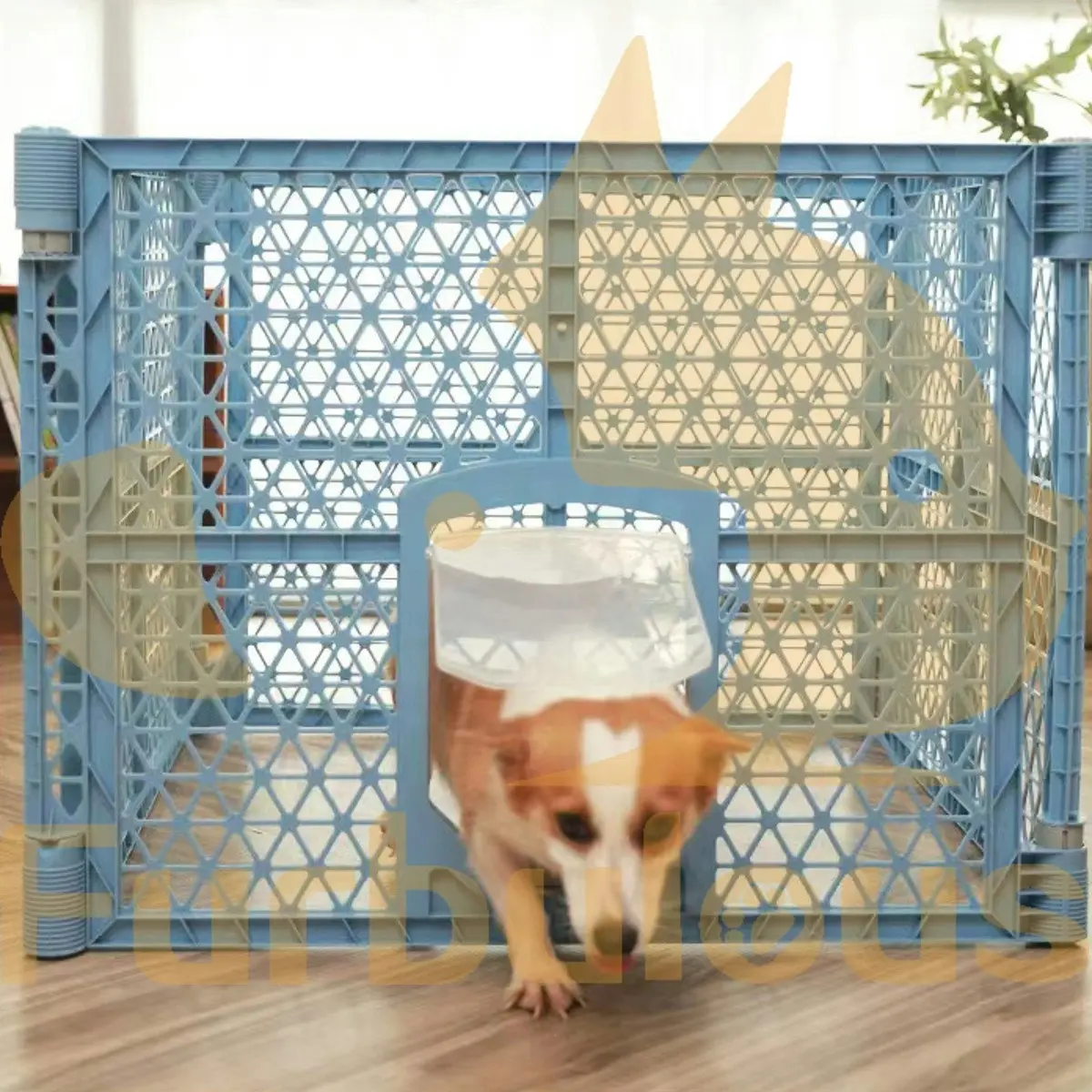 Furbulous Extendable 4 Panel Pet Dog Playpen and Puppy Exercise Cage Enclosure Fence Play Pen