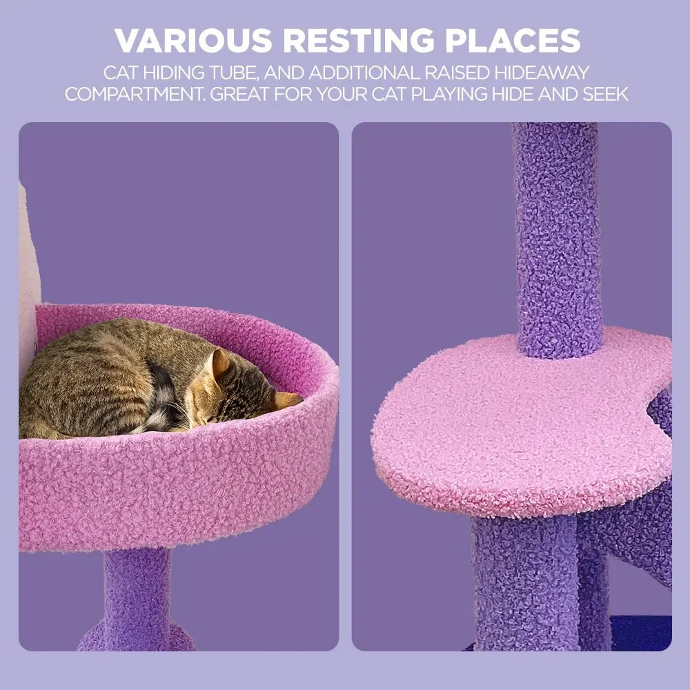 Furbulous 1.08m Cat Tree Scratching Post and Cat Tower - Star and Moon