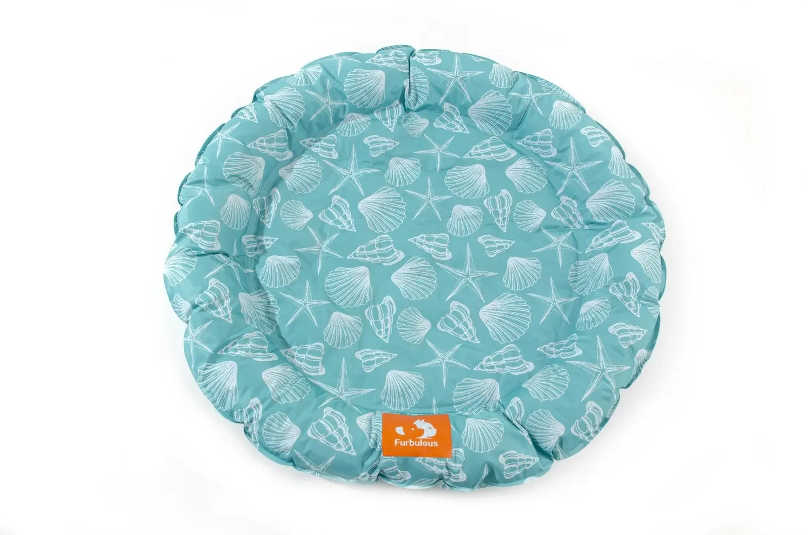 Furbulous 75cm Round Pet Cooling Bed Dog or Cat Non-Toxic Cooling Mat for Summer - Green