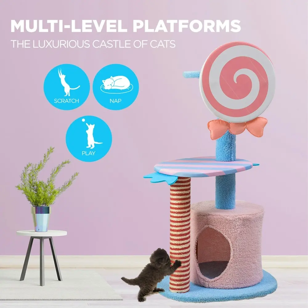 Furbulous 96cm Lollipop Style Cat Tree Tower & Scratching Post