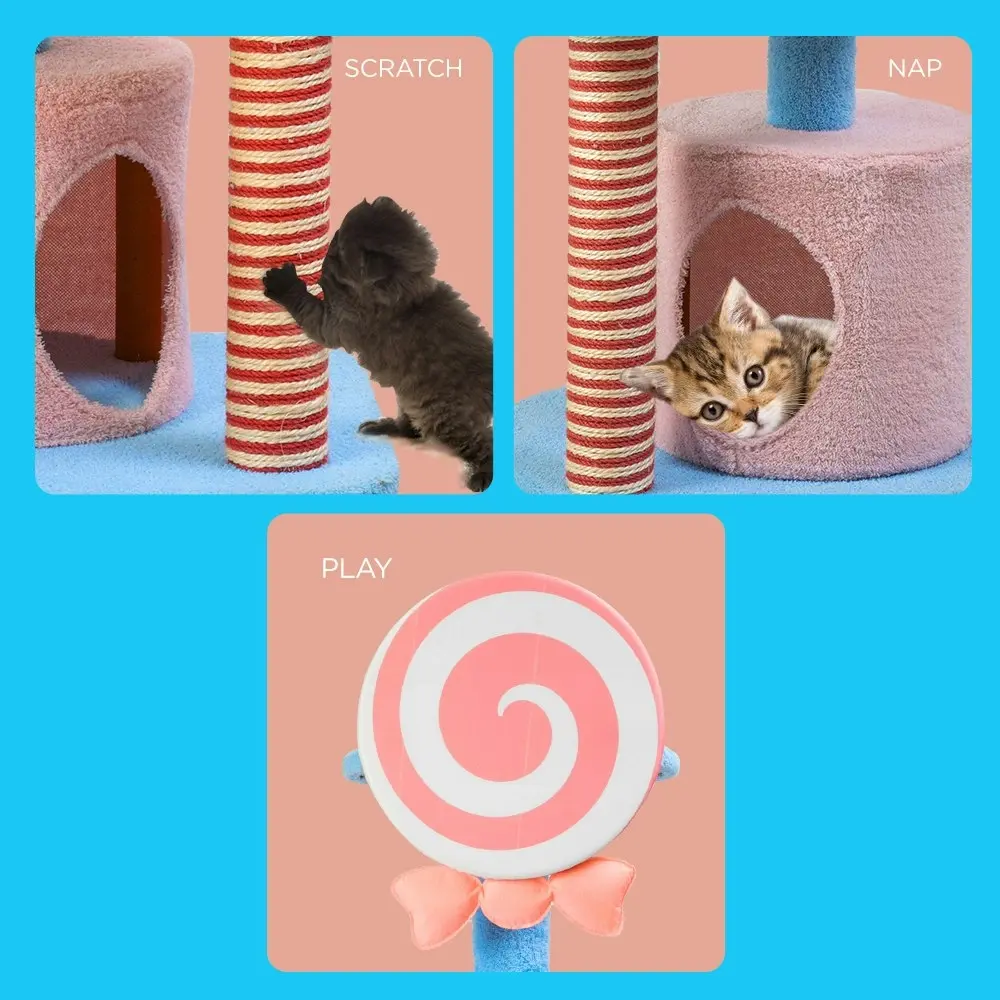 Furbulous 96cm Lollipop Style Cat Tree Tower & Scratching Post