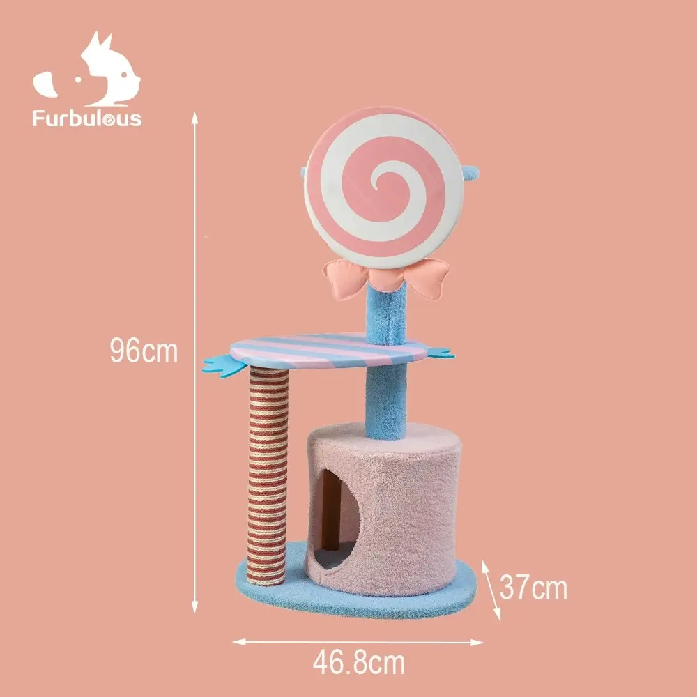 Furbulous 96cm Lollipop Style Cat Tree Tower & Scratching Post