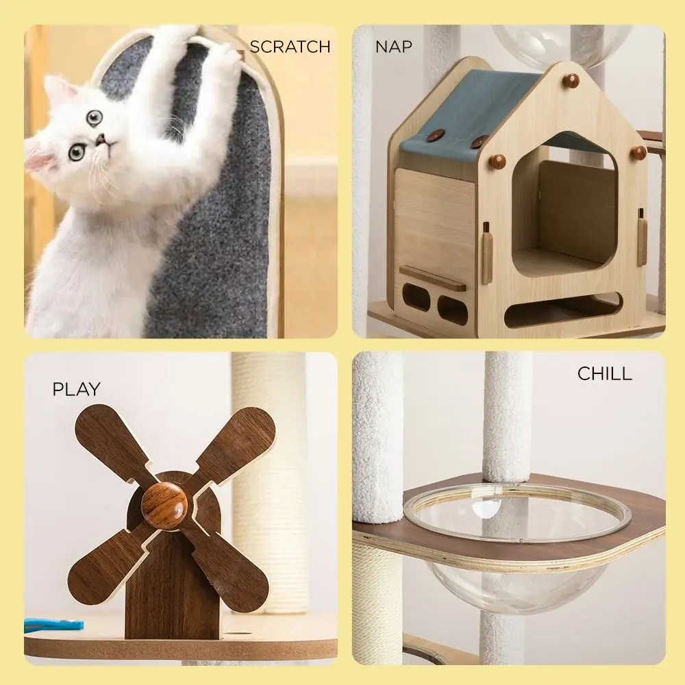 Furbulous 1.67cm Cat Tree Mega Cat Tower and Scratching Post - Windmill style