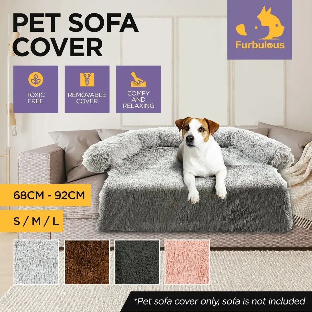 Furbulous Small Pet Protector Dog Sofa Cover in Light Grey - Small - 68cm x 68cm