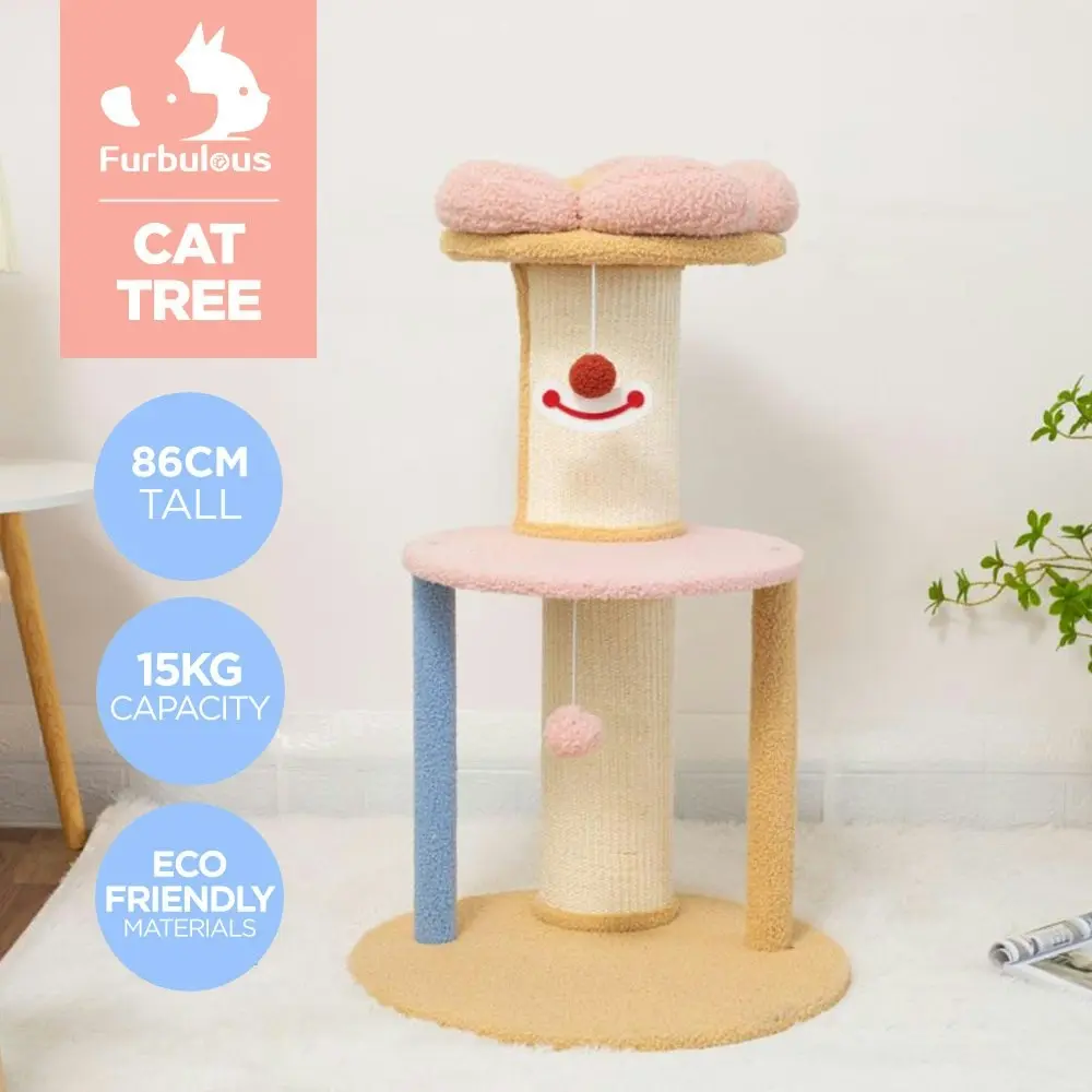 Furbulous 86cm Cat Tower Climbing Tree and Multi Level Scratching Post Circus Style