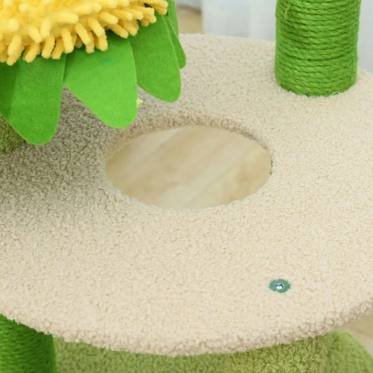 Furbulous Daisy Cat Tree Multilevel Cat Tower with Scratching Pole and Resting Platform