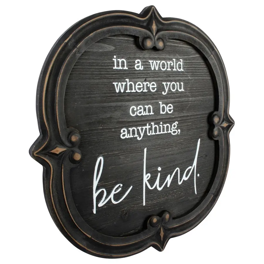 Willow & Silk Wooden 'Be Kind' Sign Wall Art