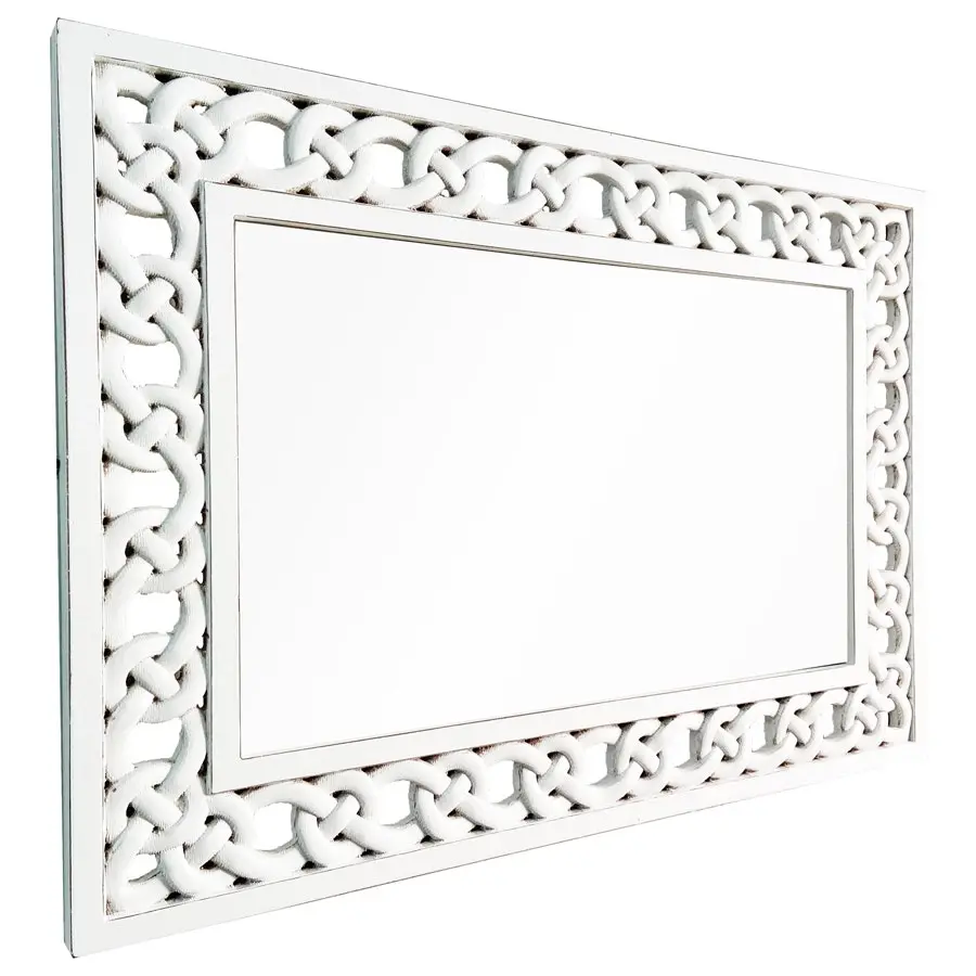 Willow & Silk MDF Framed Large 85cm Braid Rectangular Wall Mirror