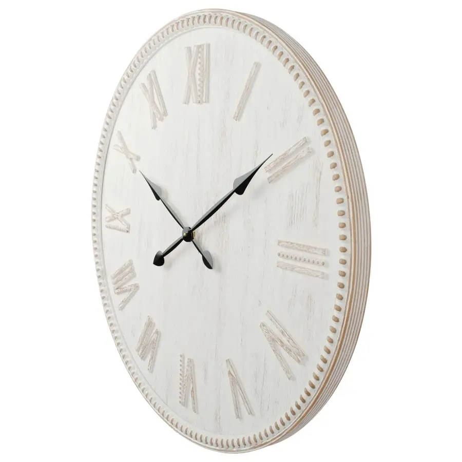 Willow & Silk MDF Large 80cm White Roman Numeral Wall Clock