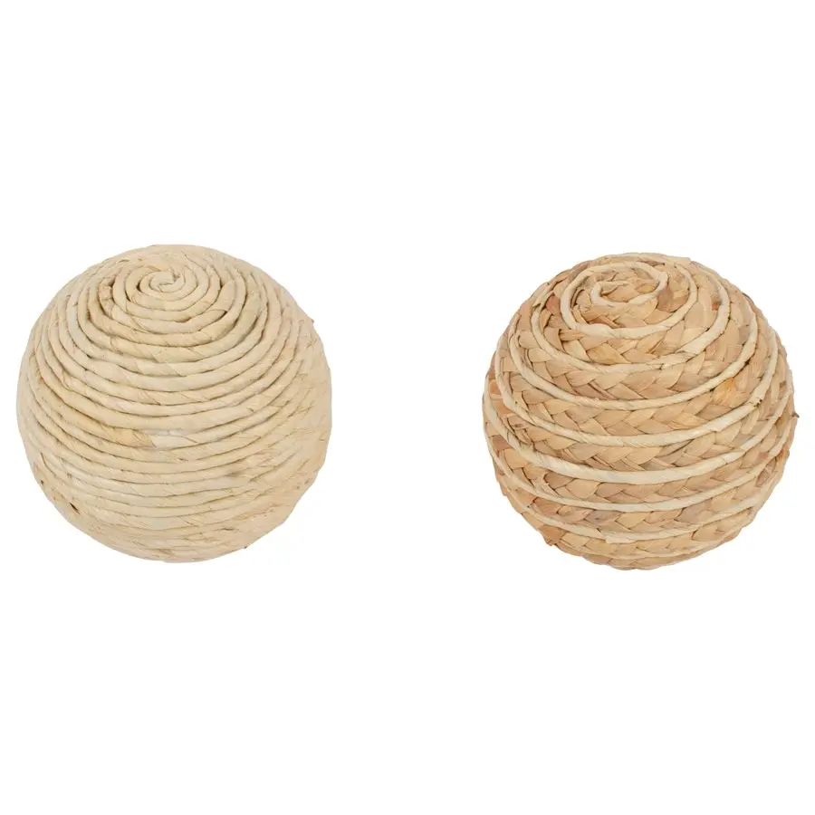 Willow & Silk Handmade 14cm Set of 2 Weave Balls Home Ornament