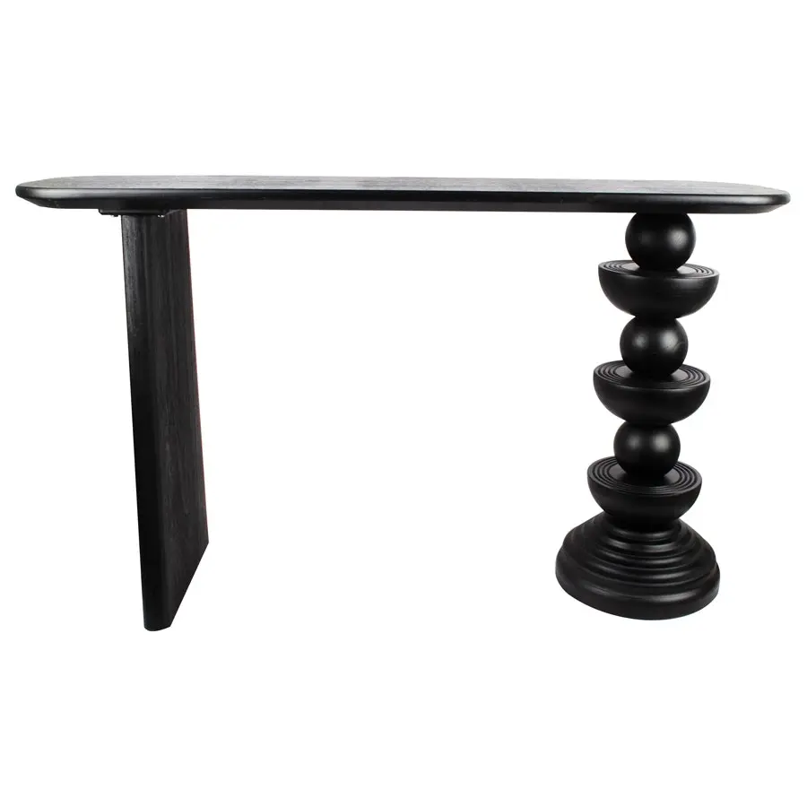 Willow & Silk Wooden 140cm Black Avoca Console/Side Table