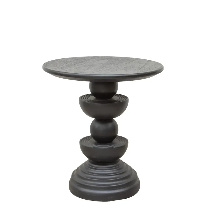 Willow & Silk Wooden 61cm Round Black Avoca Occasional/Coffee Table