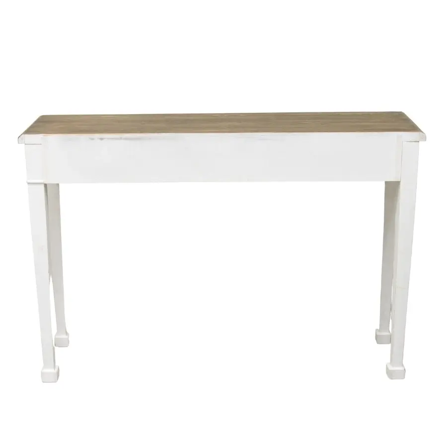 Willow & Silk Wooden 120cm White Braid Console Table