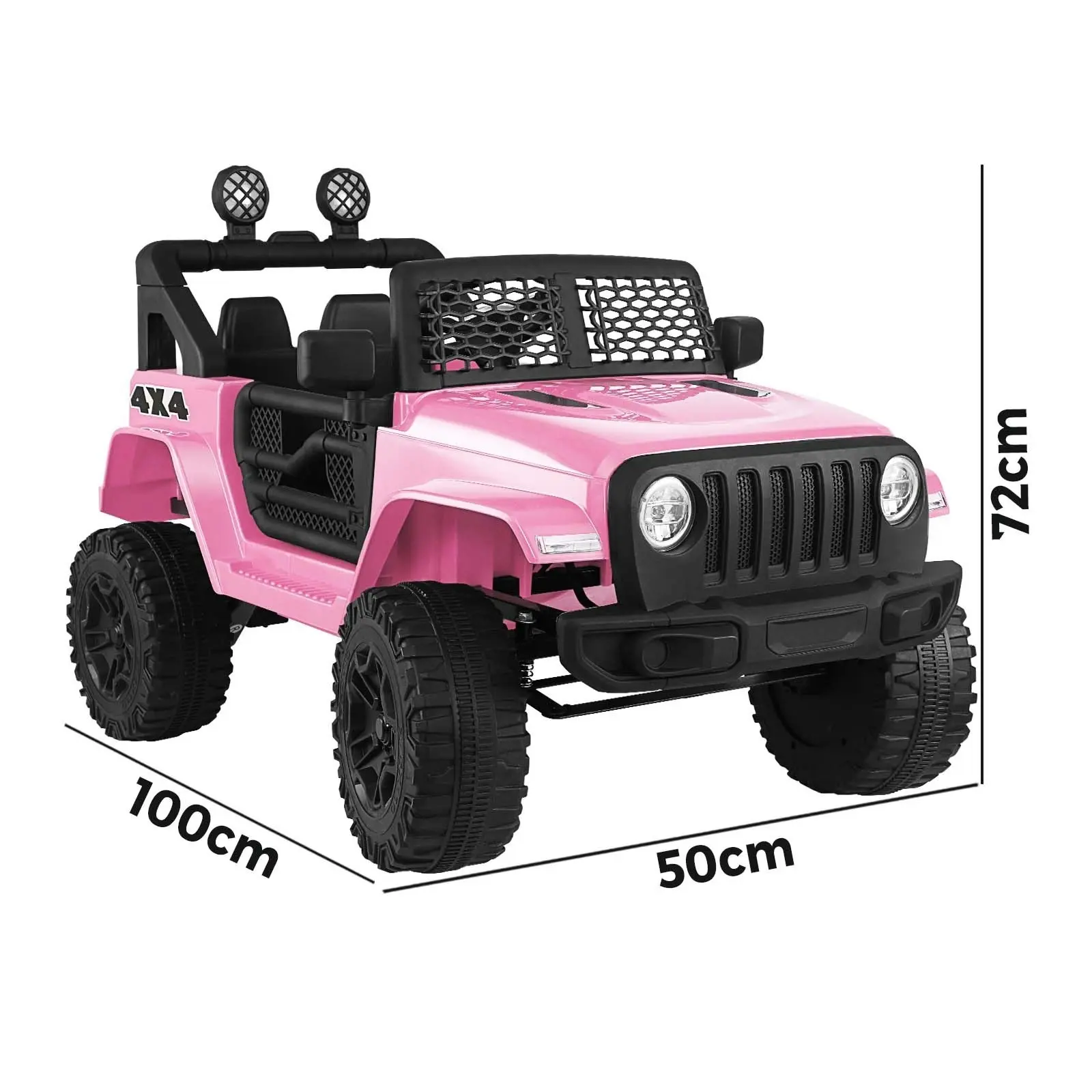 Mazam Kids Ride On Car Jeep Pink Electric Vehicle Toy Remote Cars Gift 12V LED Light