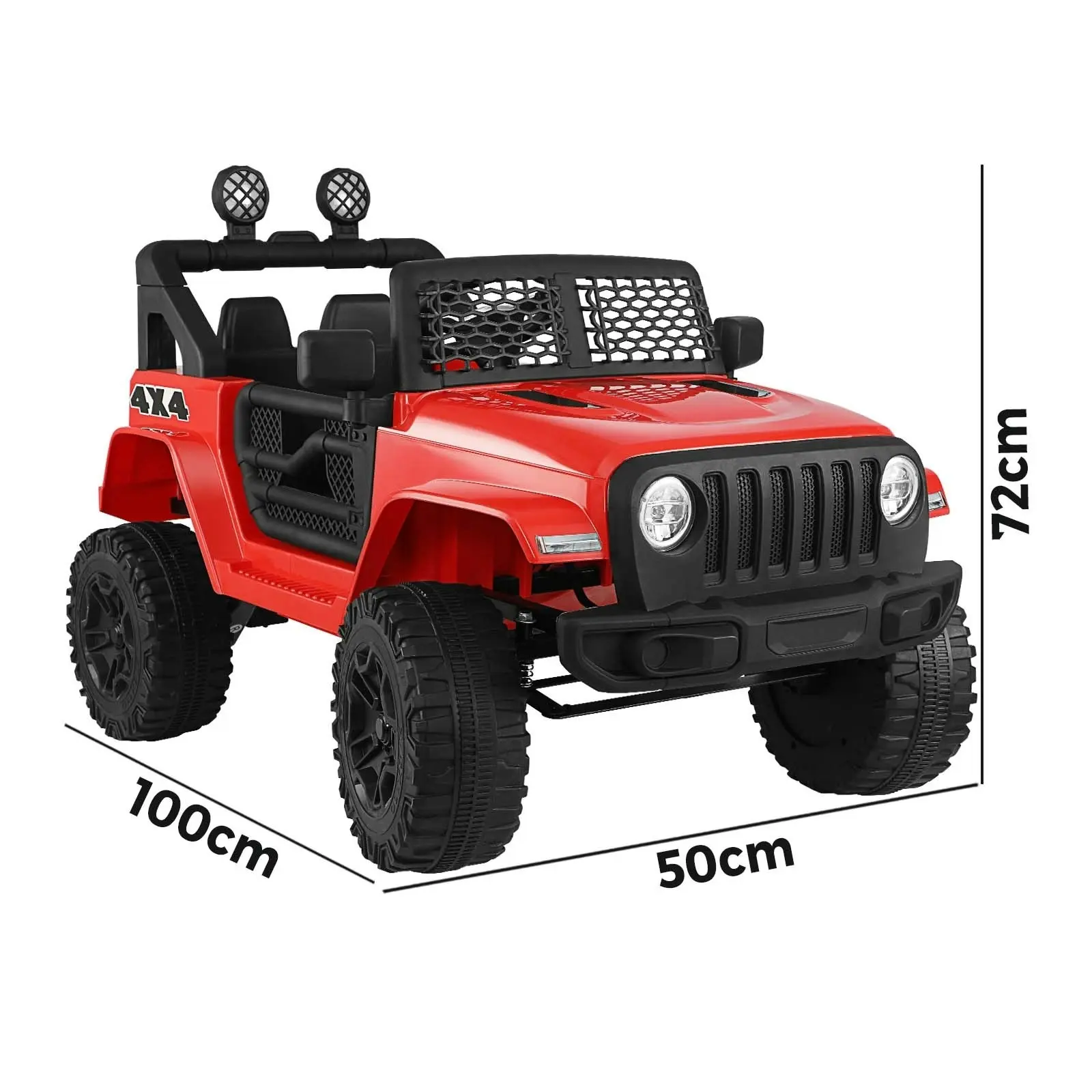 Mazam Ride On Car Red Electric Jeep Toy Remote Cars Kids Gift MP3 LED lights 12V