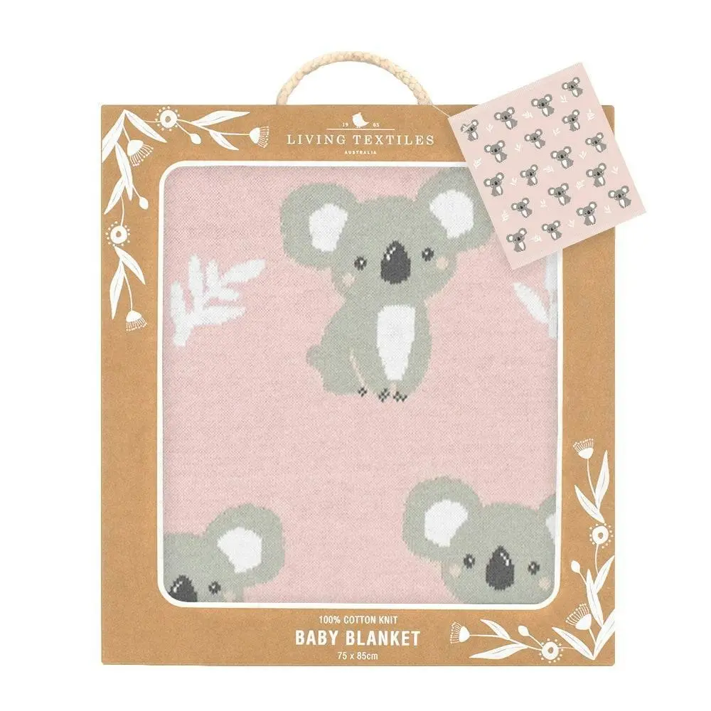 Living Textiles | Australiana Baby Blanket - Koala/Blush