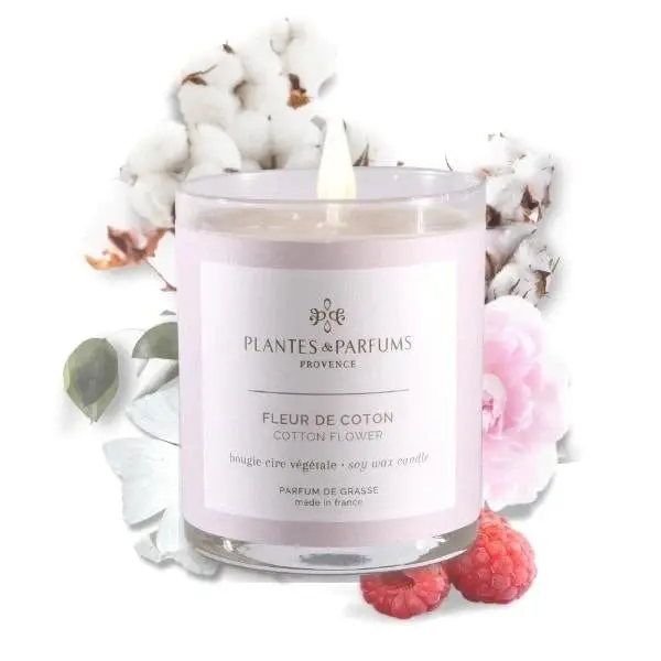 Plantes & Parfums | 75g Handcrafted Perfumed Candle - Cotton Flower