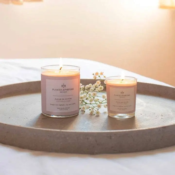 Plantes & Parfums | 75g Handcrafted Perfumed Candle - Cotton Flower