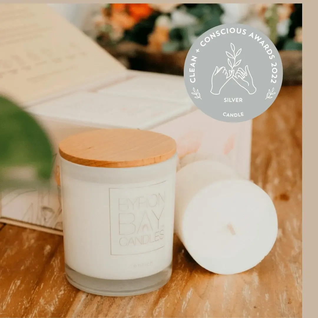 Byron Bay Candles | Scented Pure Soy Candle & Refill Candle Twin Gift Set - Coconut Lime