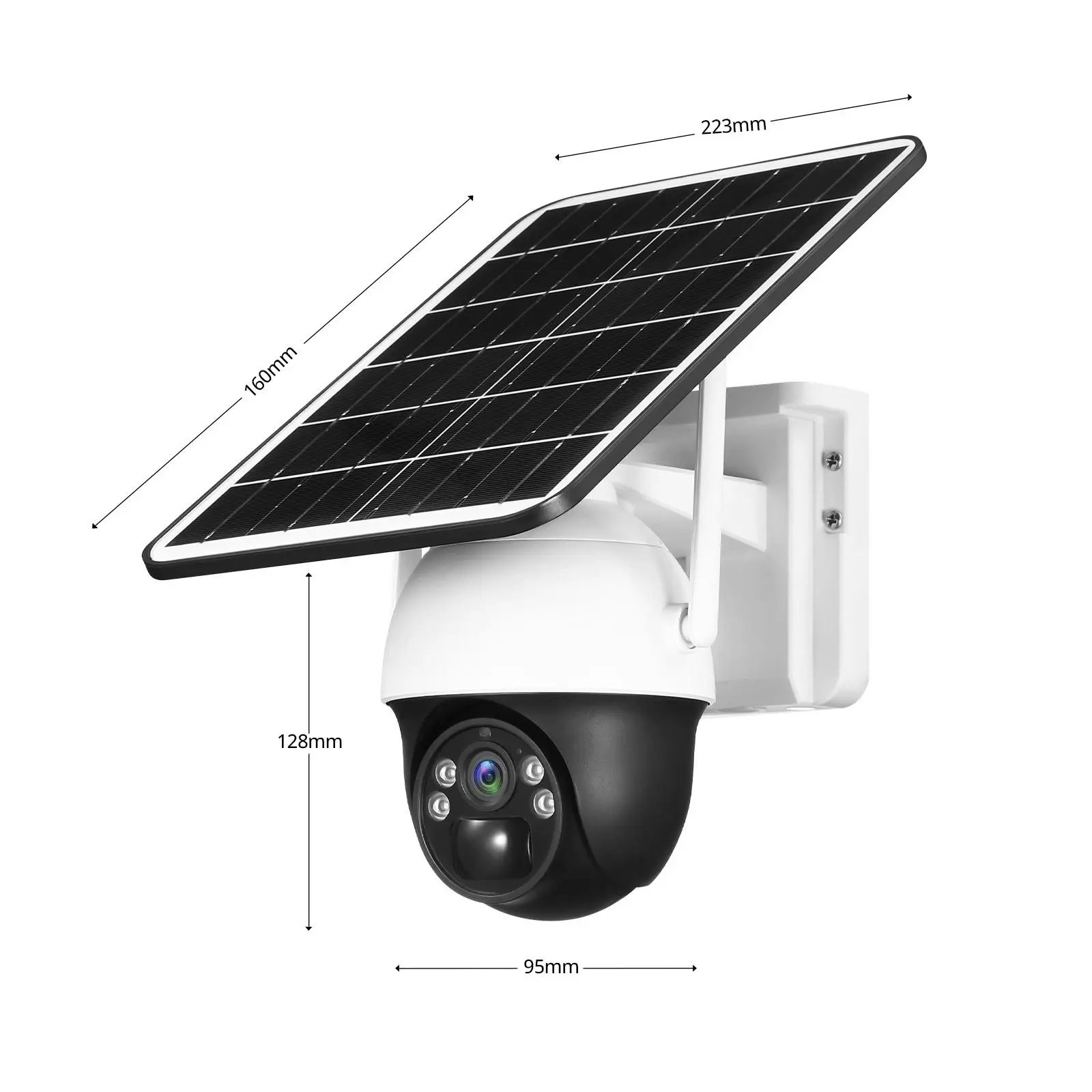 Ausway 4G Solar Security Camera Wireless Outdoor CCTV Home Surveillance System with Battery Remote Control x4