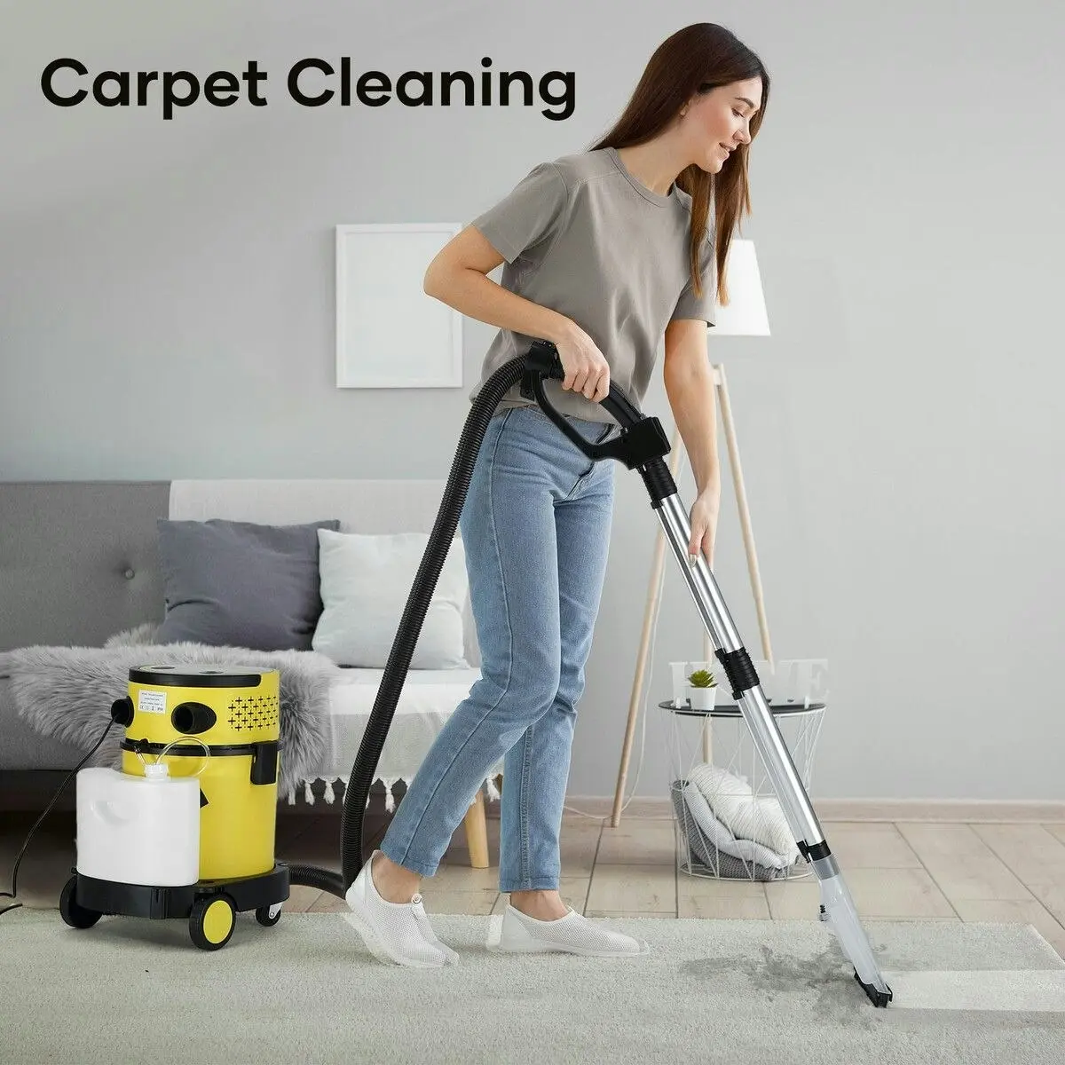 Maxkon Carpet Cleaner Vacuum Wet Dry Floor Sofa Upholster 5 In 1 Cleaning Machine Portable Smart Mop Cordless Wheels