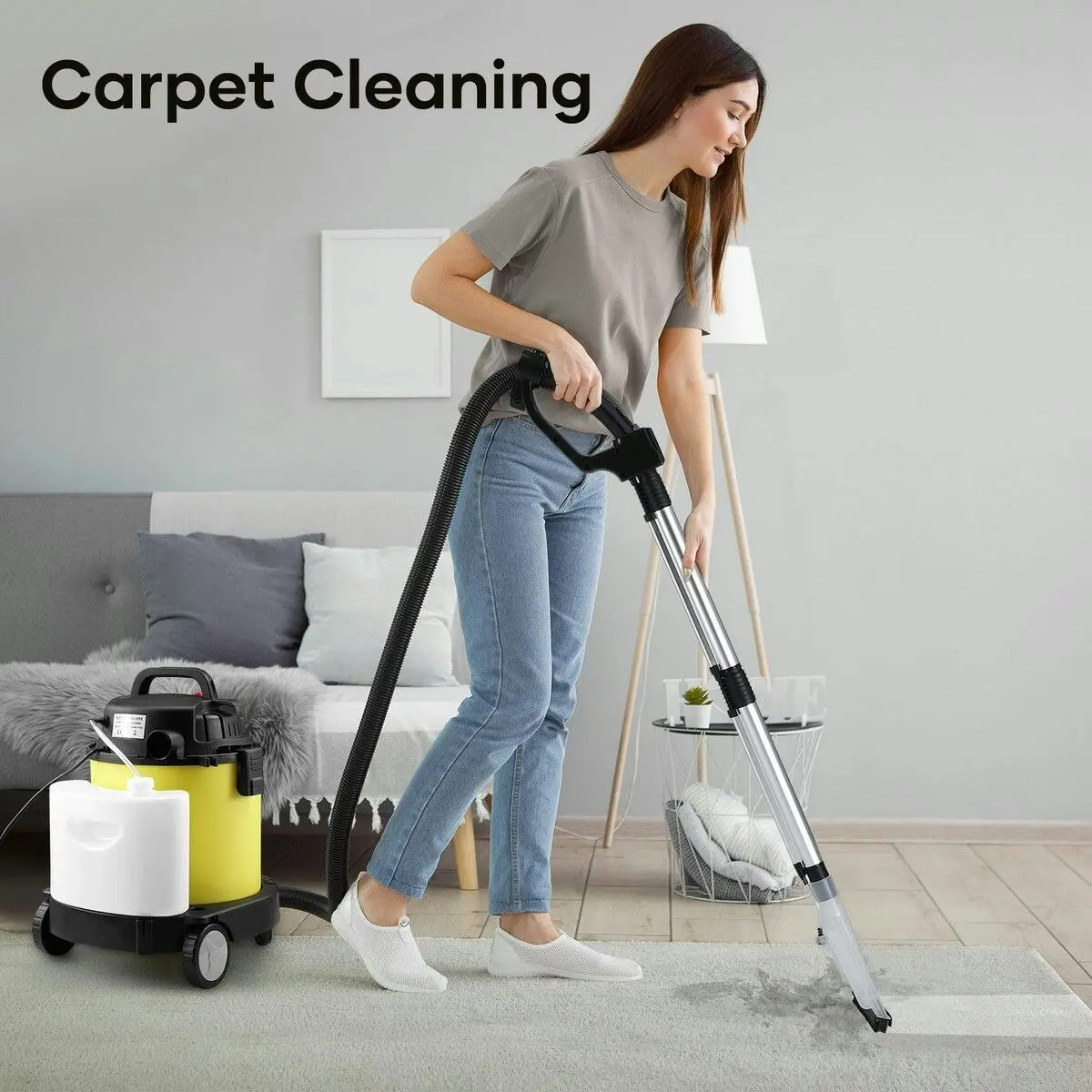 Maxkon 5in1 Carpet Cleaner Vacuum Floor Sofa Wet and Dry Vac Mop Cleaning Machine Portable Smart with Wheels