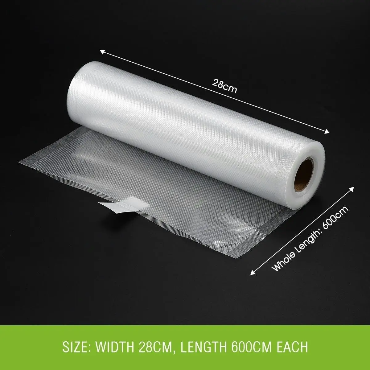 Ausway Vacuum Food Saver Rolls Food Storage Bags   28cm*600cm