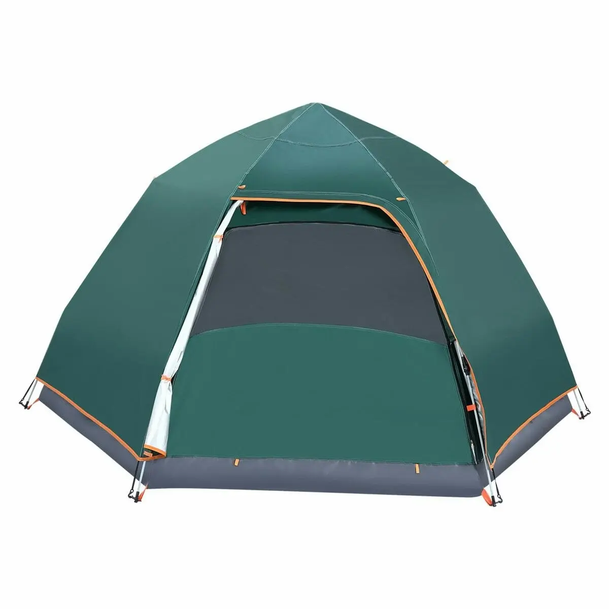 OGL 4 Man Beach Tent Shelter Instant Pop Up Camping Family Dome Sun Shade Hiking Picnic Outdoor 240x240x135cm Green