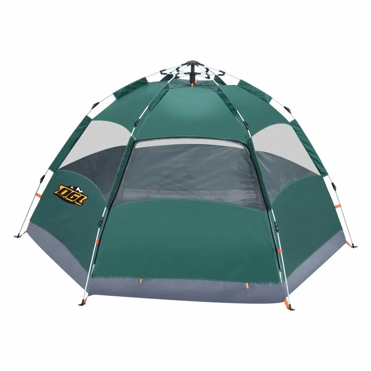 OGL 4 Man Beach Tent Shelter Instant Pop Up Camping Family Dome Sun Shade Hiking Picnic Outdoor 240x240x135cm Green